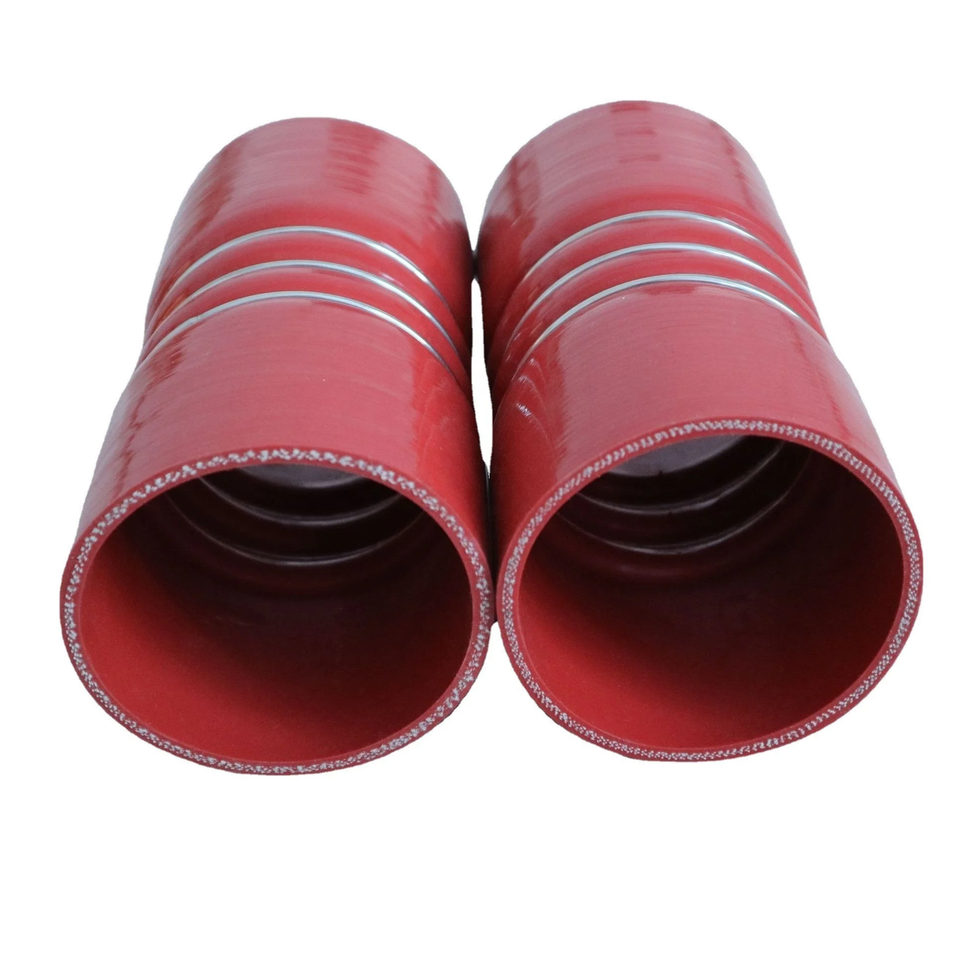 China wholesale Durable high quality High Temperature Multi Humps with Stainless Rings Silicone CAC Hose