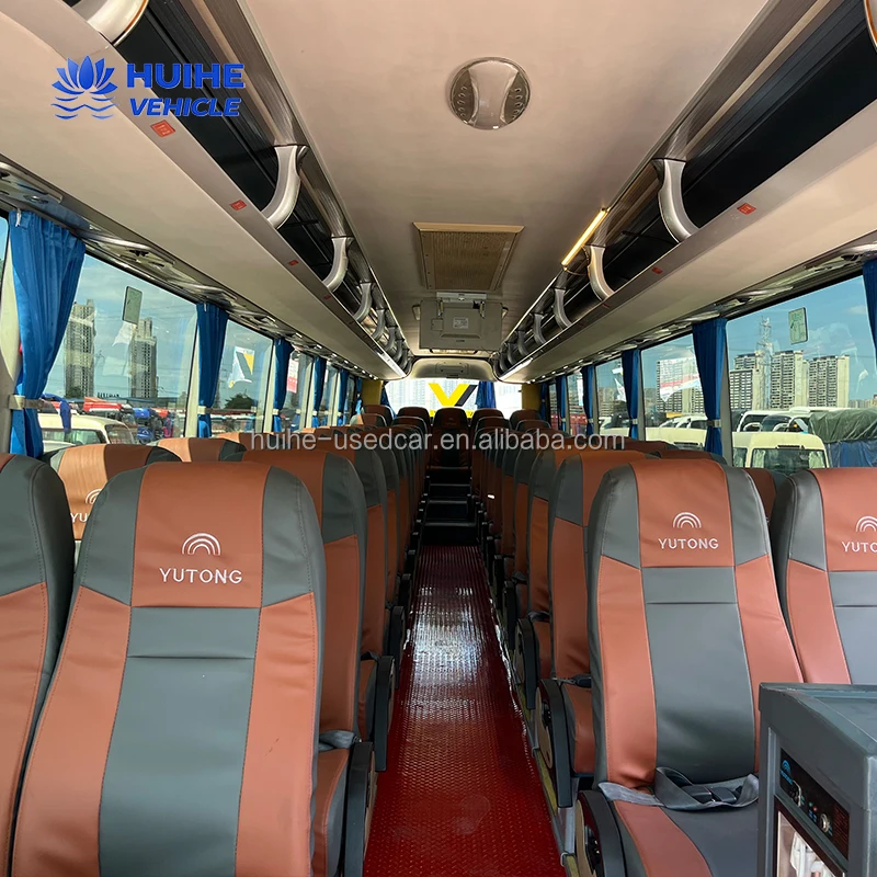 70 seats passenger seats right hand drive ZK6127D coach bus with TV Screens and USB charging port
