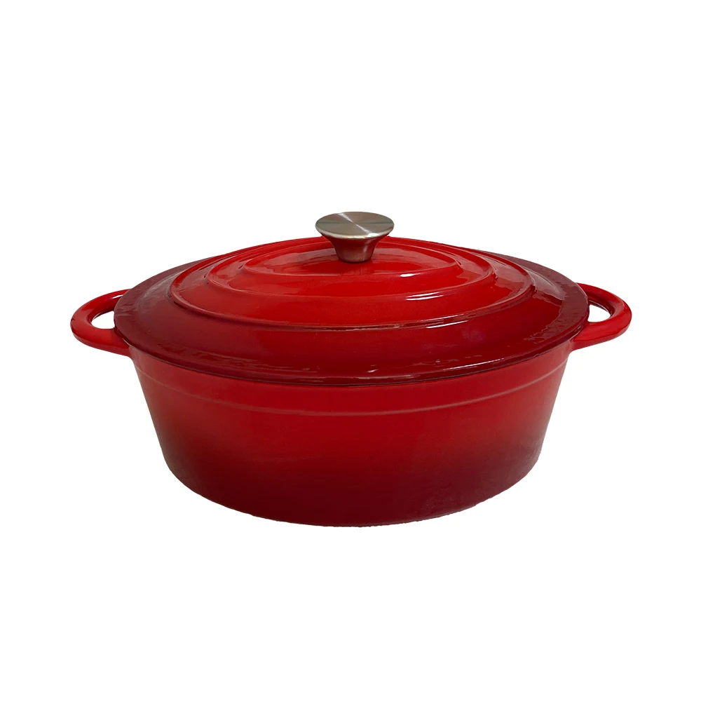 Nonstick Enameled Cast Iron Cookware Set 8Pcs Pots and Pans with Lid Frying Pan Skillet Saucepan Healthy Dutch Oven