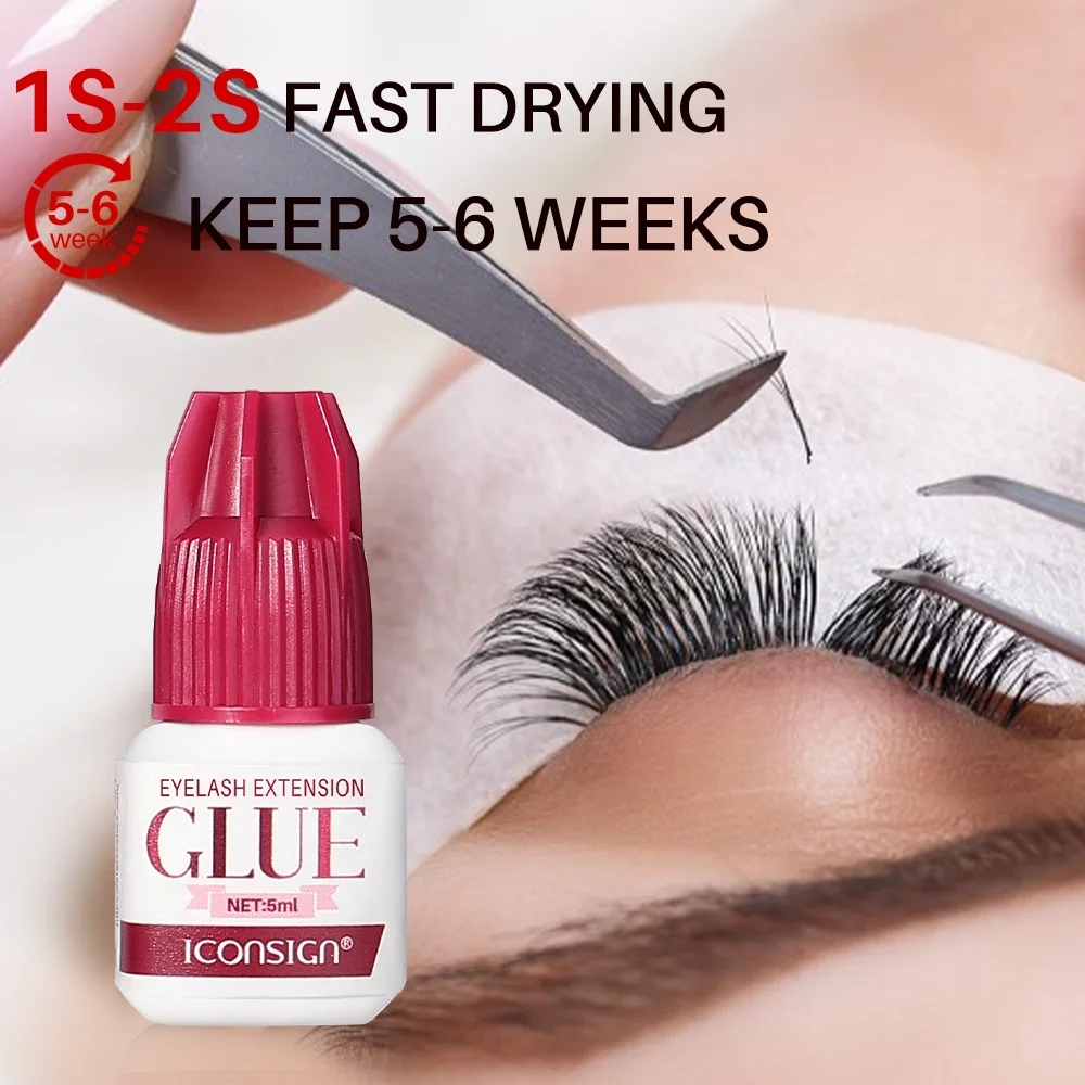 Waterproof 0.3 0.5s Wholesale Fast Dry Eyelash Extension 8 Week Lash Glue Adhesive Strong Hold Black Eyelash Glue Oil Resistant