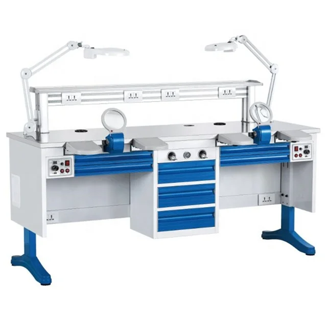  Рабочая станция стоматологического техника на 2 человека 1 8 м/стол с регулируемой высотой