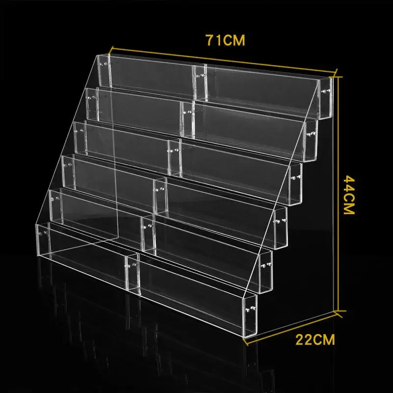 2-6 Tier Acrylic Book Display Stand Desk Bookshelf Surface Storage Rack Newspaper Holder Magazine Rack Finishing Display Shelf