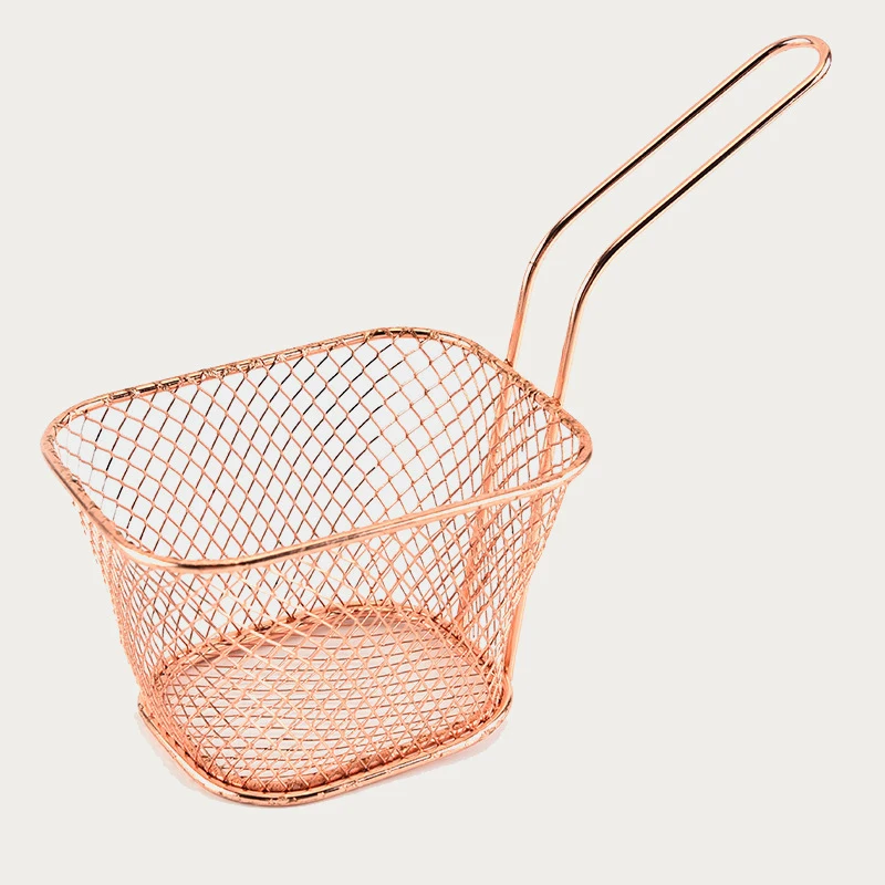 Stainless Steel Long French Fries Fried Net Table Fried French Fries Sieve Drain Oil Net Lengthened Basket