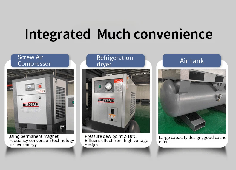 Горячая Распродажа индивидуальная поддержка 5.5kw 7.5HP воздушное охлаждение роторные промышленные компрессоры бесшумные воздушные компрессоры винтовой воздушный компрессор