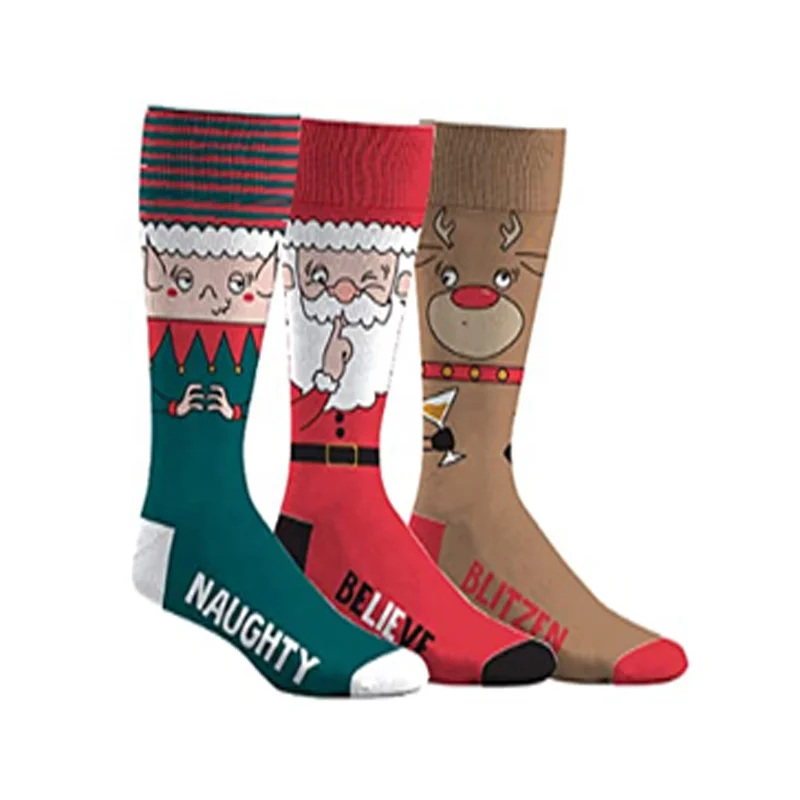 alibaba china online shopping women 3d funny christmas socks with christmas design