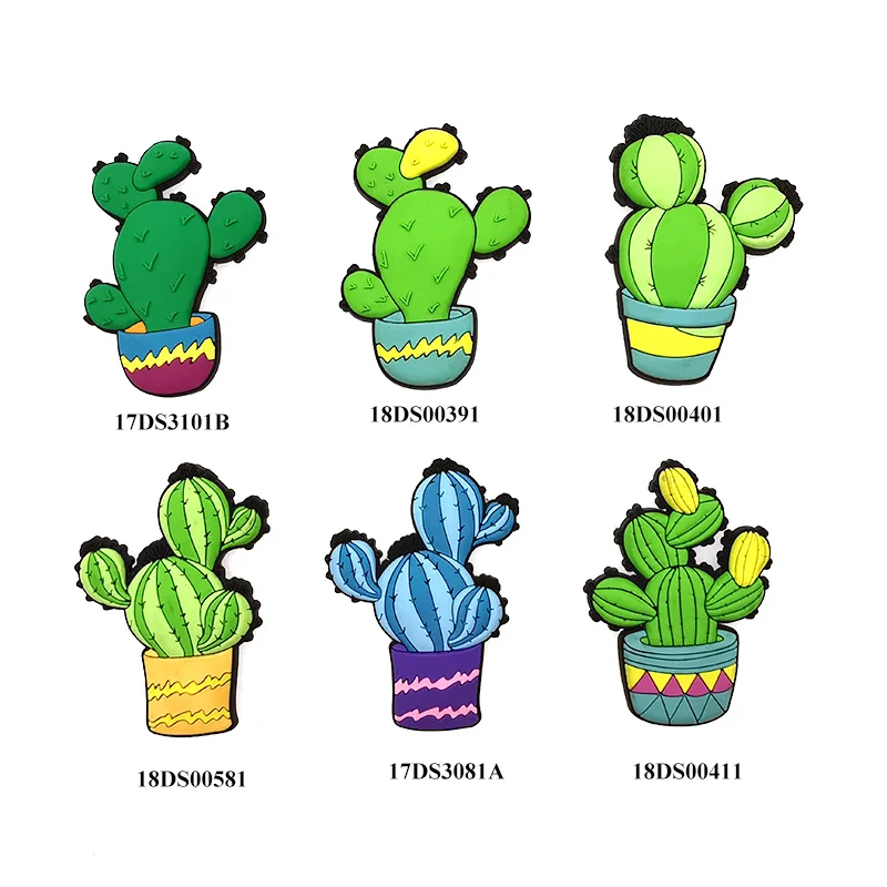 manufacturer promotional tourism souvenirs refrigerator custom logo rubber pvc cactus magnetic fridge magnet for fridge