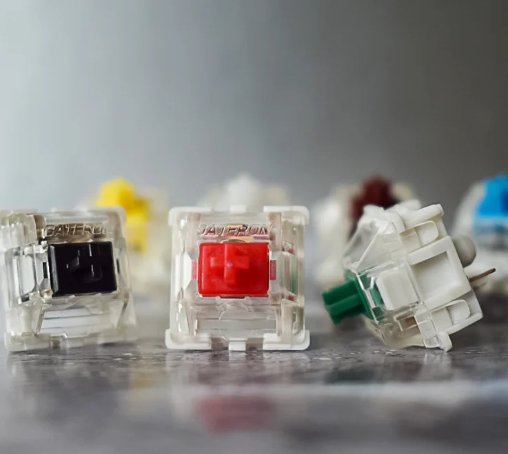 GATERON KS-9 Hui zhou jiadalong 5 pin linear gaming milky yellow black red white mechanical keyboard switch