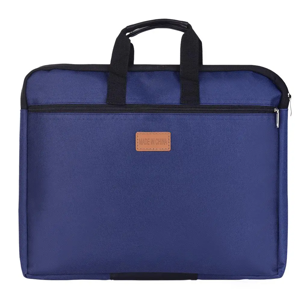 Oxford File Bag with Handle A4 Paper Size Oxford File Wallet Briefcase Accordion File Folder Storage Bag