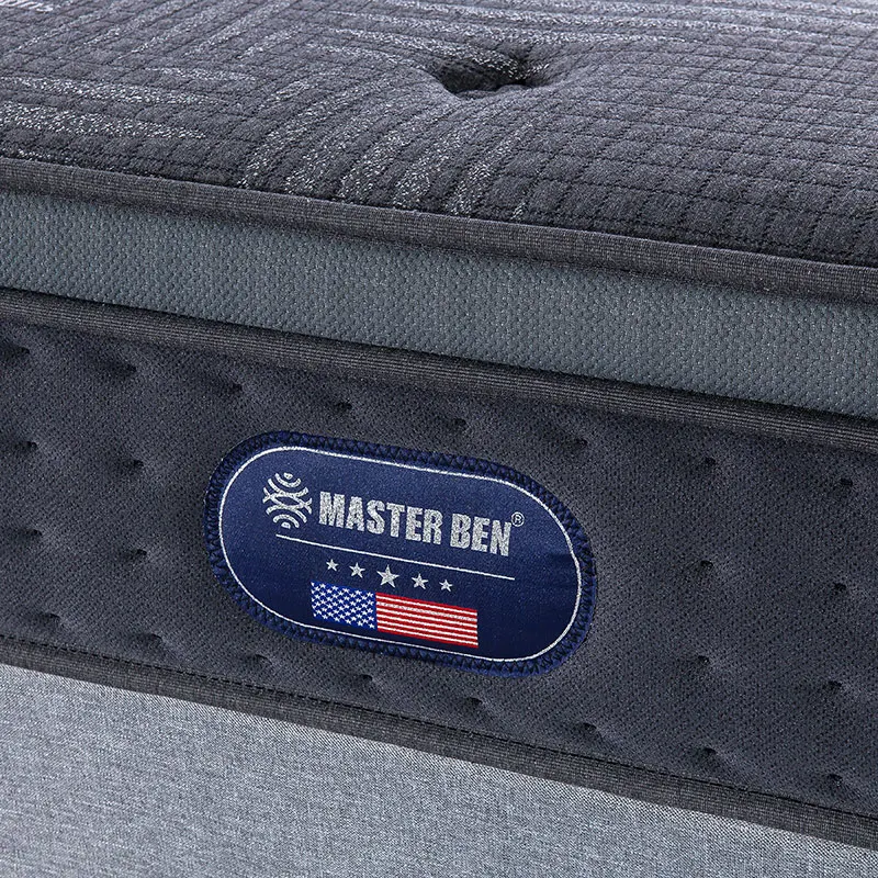 Bamboo Charcoal Fabric Queen Size Mattress Compressed In Box 2 inches Latex Gel Memory Foam Pocket Coil Spring Mattress
