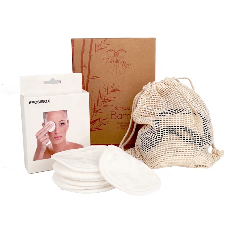Моющиеся бамбуковые тканевые бархатные круглые косметические прокладки для снятия макияжа
