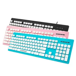 MK3 chocolate keycap wired fashion colorful  waterproof keyboard wired gaming keyboard