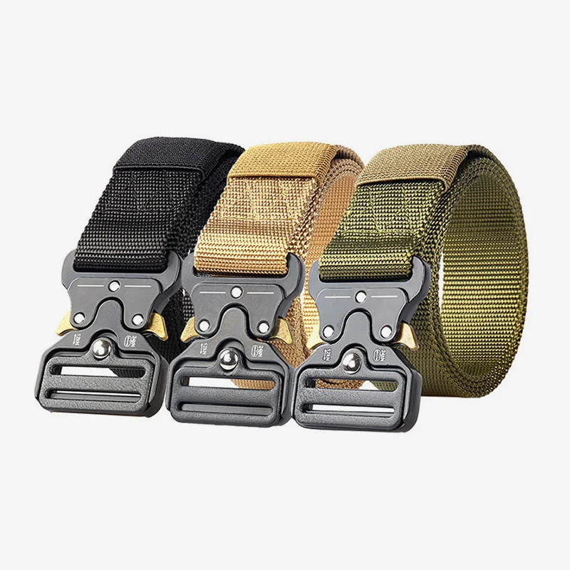 Камуфляжный высокопрочный полиэфирный ремень mil-spec, тактический пояс с металлической пряжкой