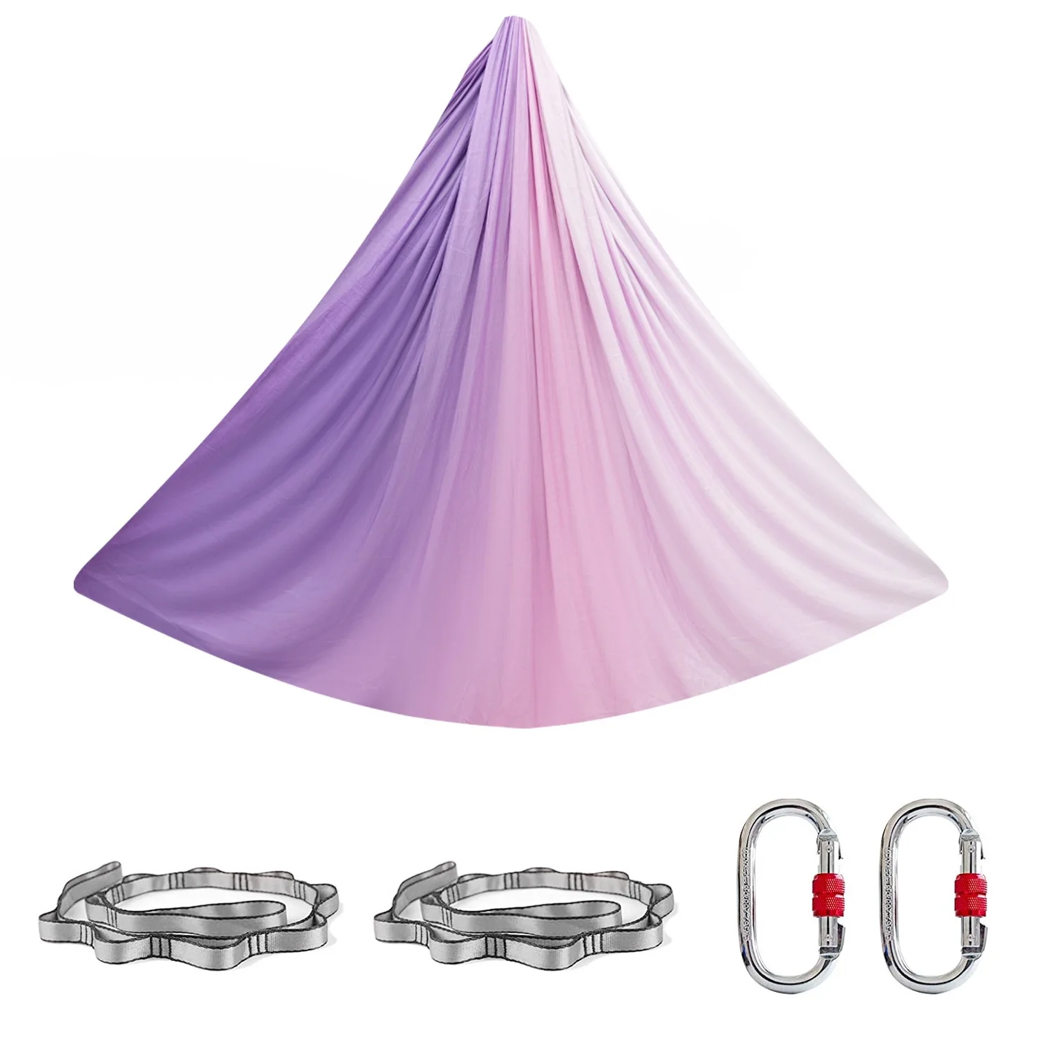 Wholesale Rainbow Color High Strength Anti-gravity Premium Silk Aerial Yoga Hammock Swings Fabric
