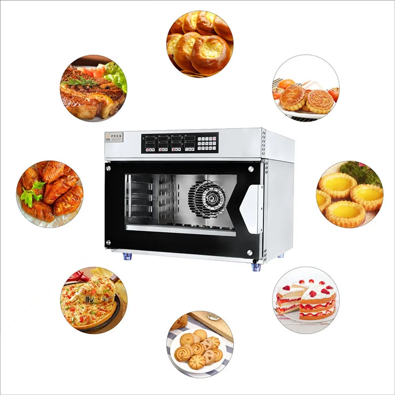 Hot sale 220v 3.5kW industrial  custom high efficient electric hot air microwave speed oven home use pizza oven