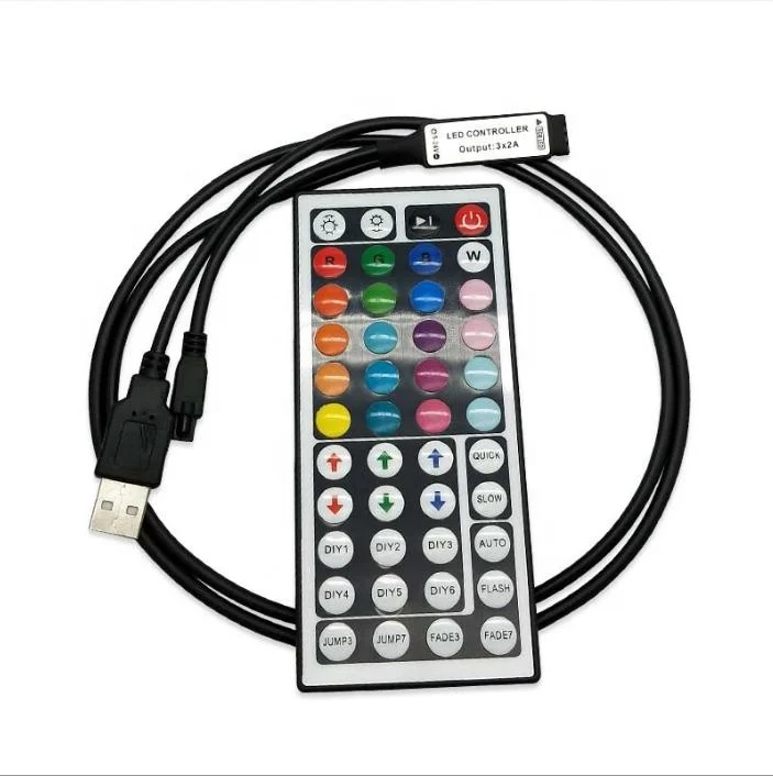 Mini USB LED Controller Dimmer 3key Remote Control for USB LED String and Single Color LED Strip