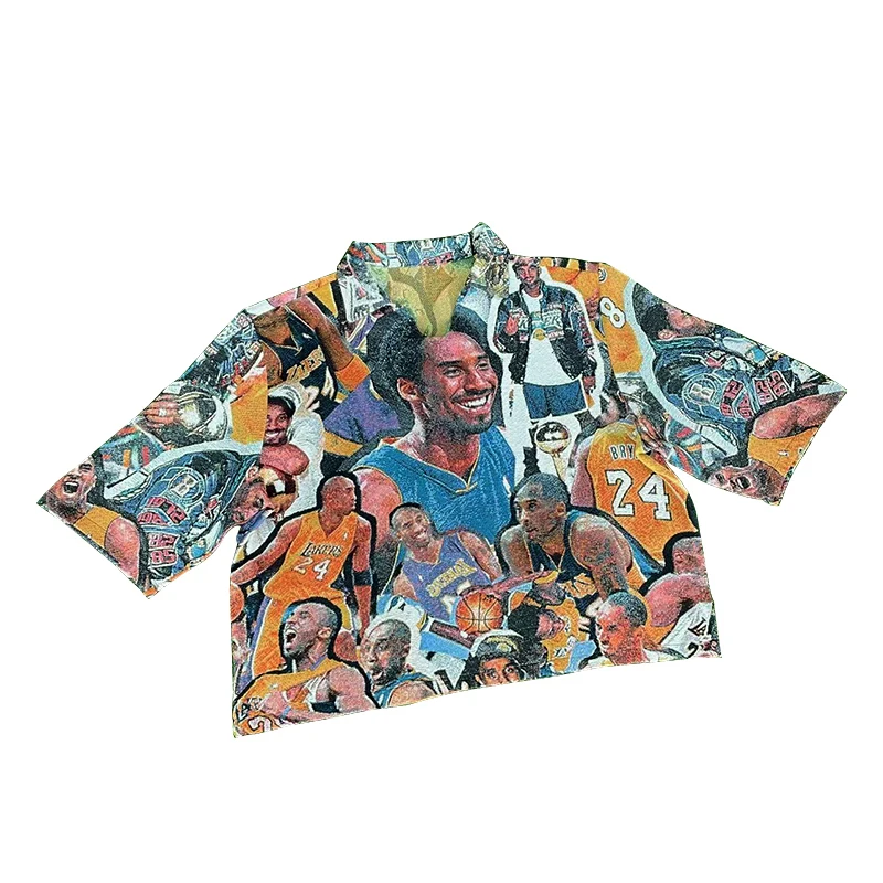 Custom tshirt for men anime basketball player stars pattern cotton tshirts wholesale manufacturers