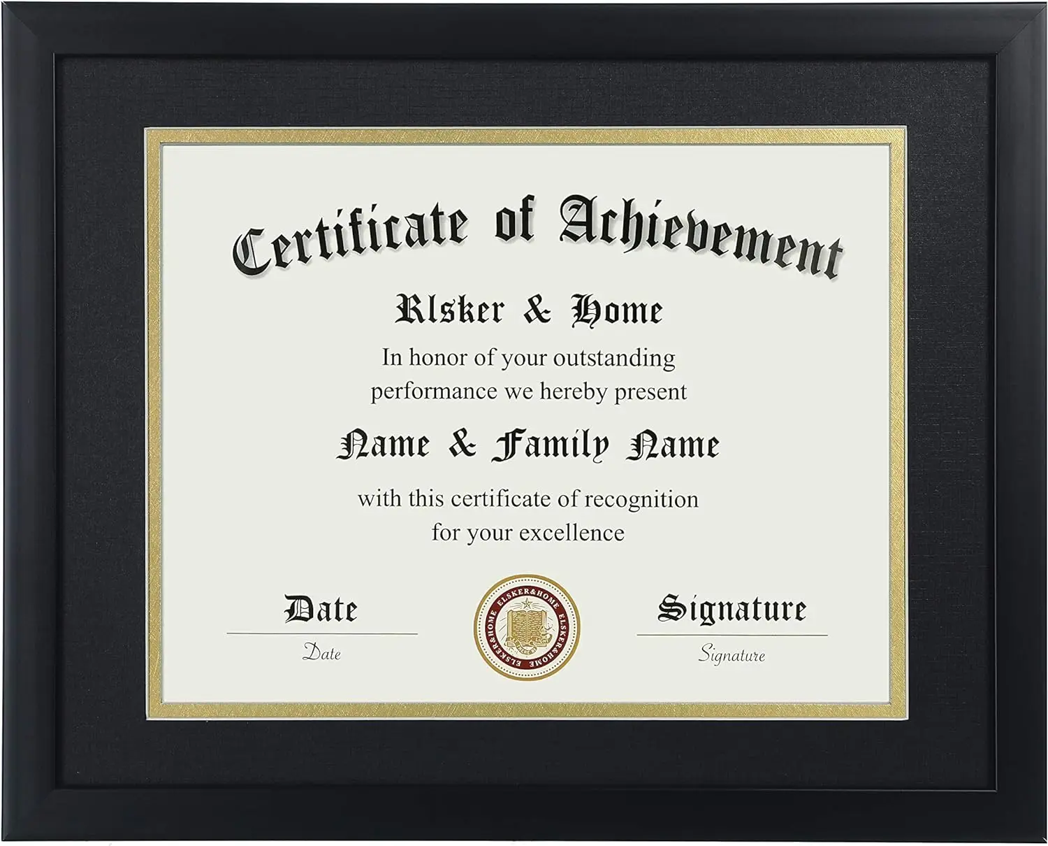 Factory Supply 21x29.7cm UV Printed Photo Frame for Displaying University Graduation Awards Degree Diplomas Certificates at Home