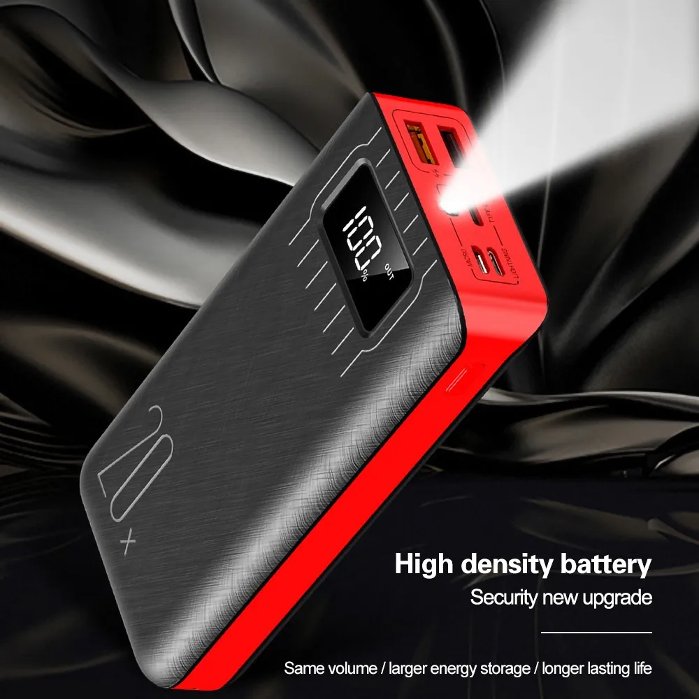 
Power Bank 20000mAh Portable Charger Dual USB Type C Powerbank External Battery 