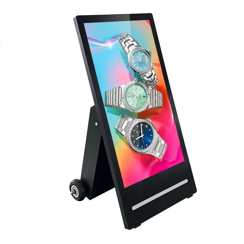 43 Inch Portable Battery Powered Digital Signage Outdoor Screen Waterproof Movable LCD Advertising Monitor Kiosk