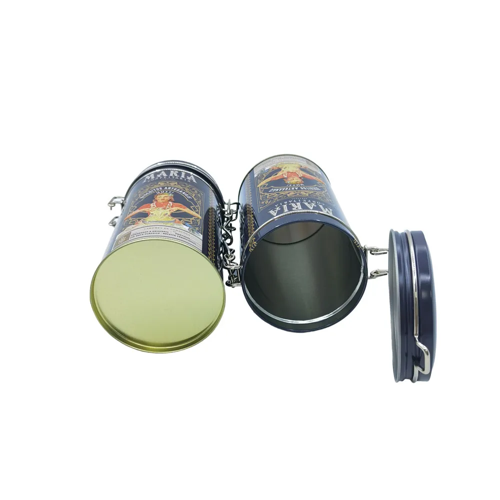 Hot selling coffee bean tin box coffee beans sealed tin can lock tea tin can seal and dry the tea and coffee
