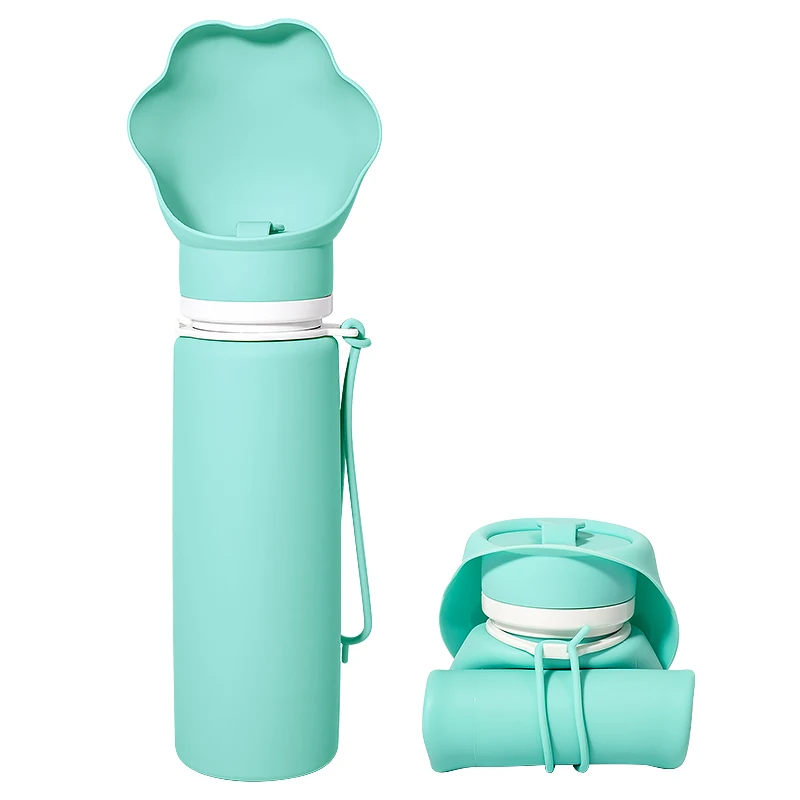 BPA-Free Silicone Collapsible Portable Travel Water Bottle Dispenser for Dogs