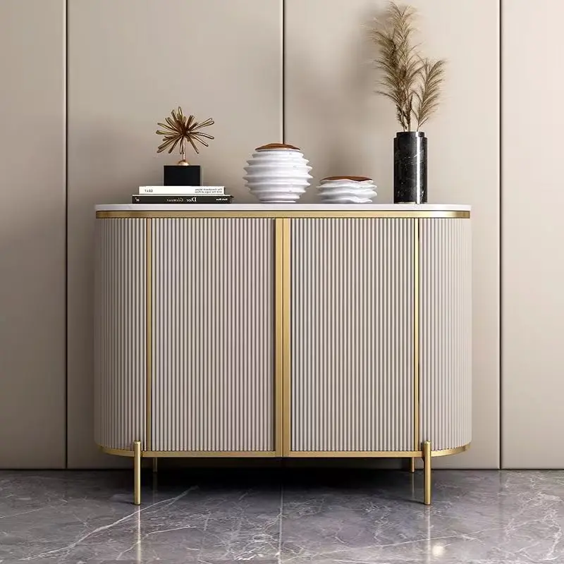 Italian light luxury entry shoe cabinet living room simple modern side cabinet against the wall decorative cabinet marble porch