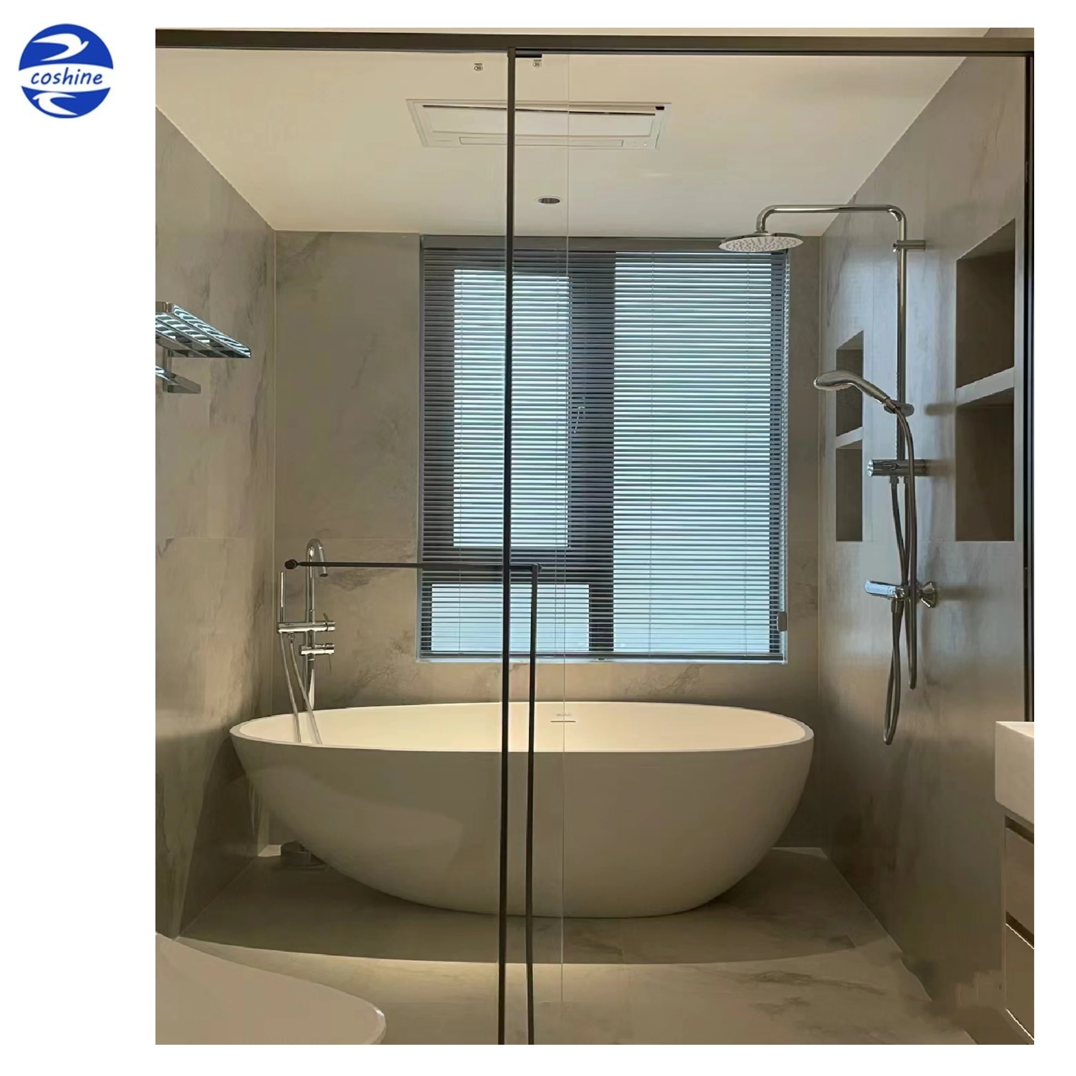 Дешевый искусственный материал для ванной комнаты Ванна Отдельно Стоящая овальная прозрачная лодка типа коричневая акриловая ванна с твердой поверхностью