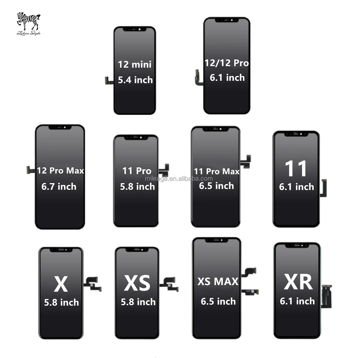 ЖК-дисплей для мобильного телефона XS XR 11 XS Max 11 Pro Max 12 Mini 12 / 12 Pro Max, ЖК-экран для iPhone X