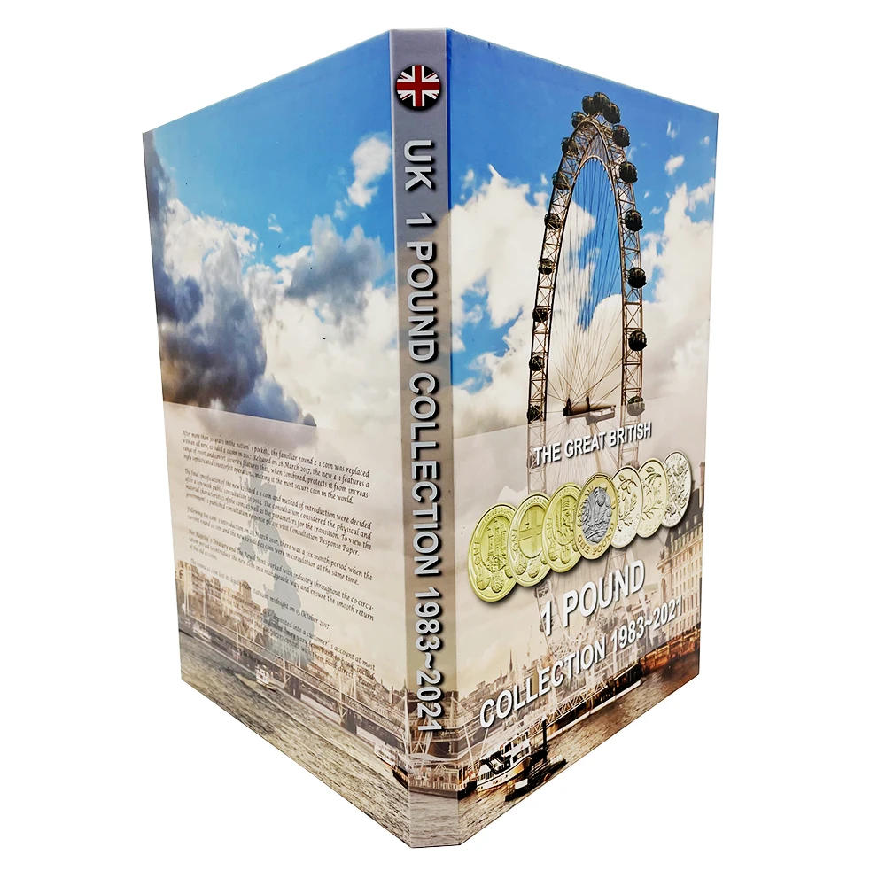 2021 высококлассная папка в твердом переплете UK 2 фунта для поиска монет