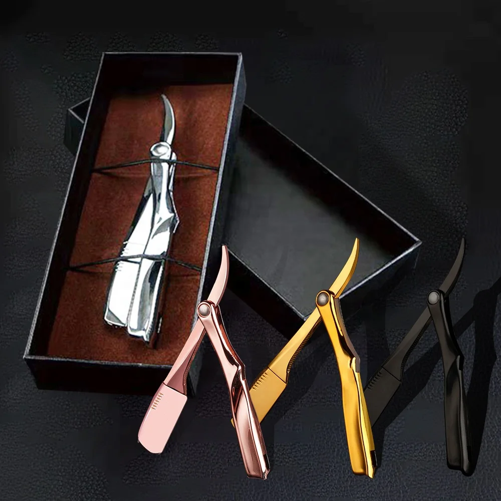 Beard Folding Barber Shaver Knife Tool Professional Barber Straight Edge Shaving Razor