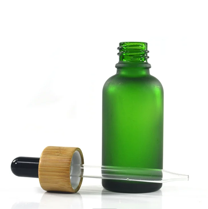 13/415 Medicine Screw 10Ml Pipette Teat Plastic Bamboo Jars Sets Dropper Oil Glass Inner