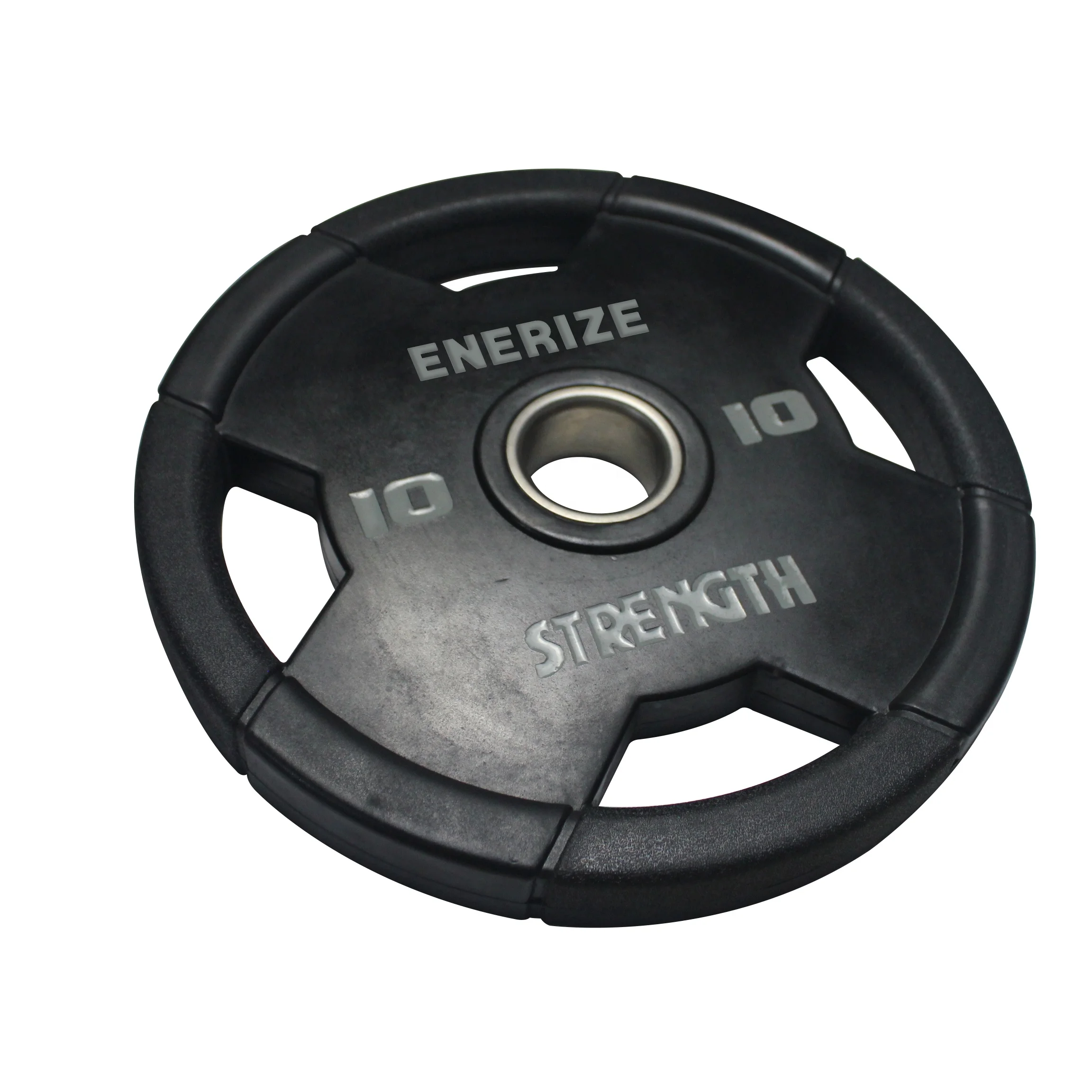 Weightlifting Fitness Workout Weight Plates For Gym Cast Iron Tri Grip Bumper Barbell Rubber Barbell Piece