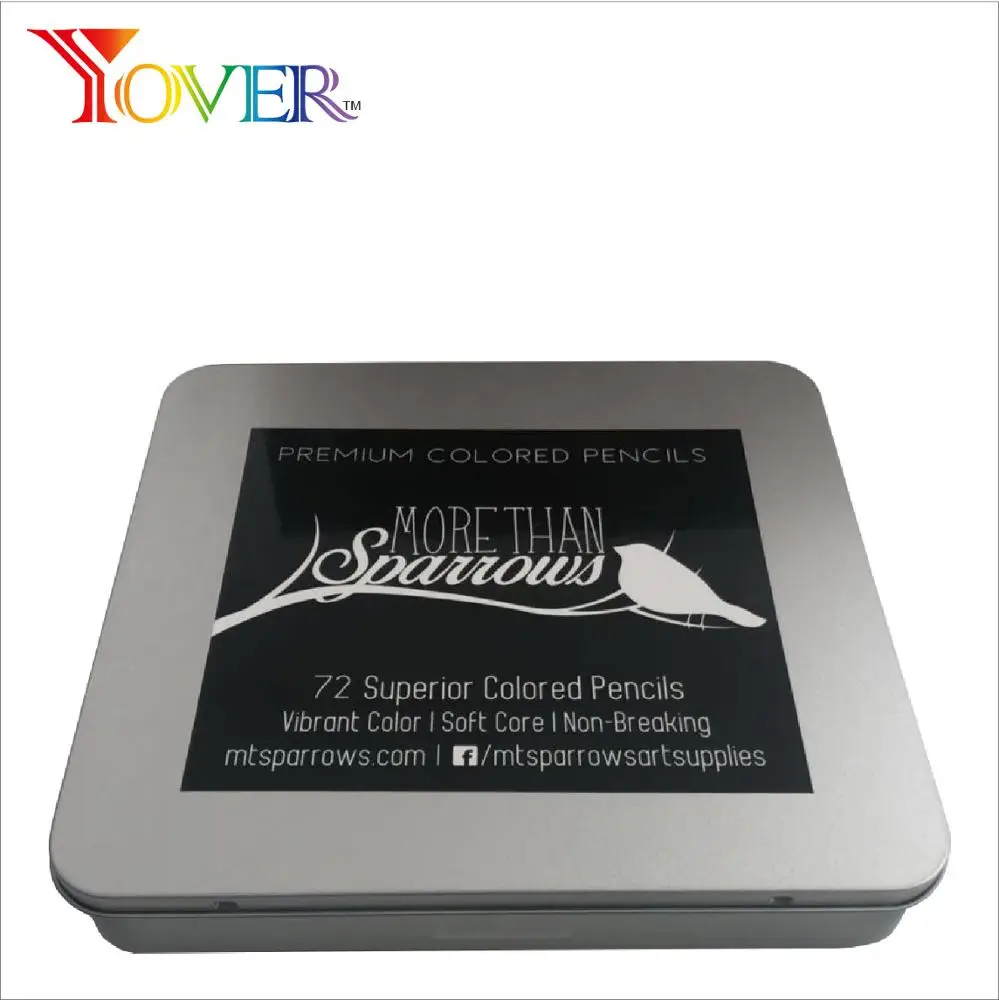 Amazon Hot Sale Tin Box packed 72pcs Color Pencil Set