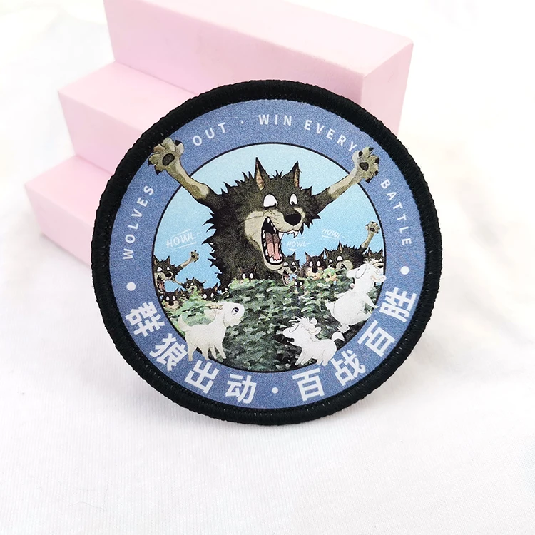 Iron on/sew on Custom Soccer Team Name Logo Machine Woven Sport Fabric Patch and Badge for Uniform Clothing