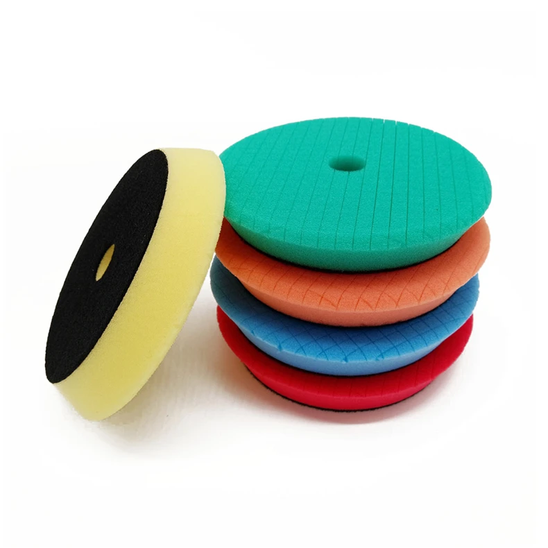 car polishing pad 6 Inch DA Foam Buffing Pad Bevel edge fit for 5inch backer plate sponge polishing pad