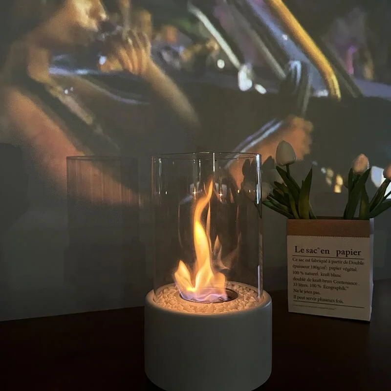 Ur-health Premium Indoor portable fire bowl round tabletop Mini fireplace personal tabletop Fire Pit table top fireplace