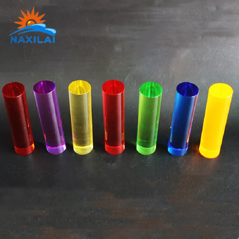 Naxilai Led Lighting Colored Acrylic Rod Plastic Bar 25mm Diameter and 70mm Length 26pcs for Peg Board