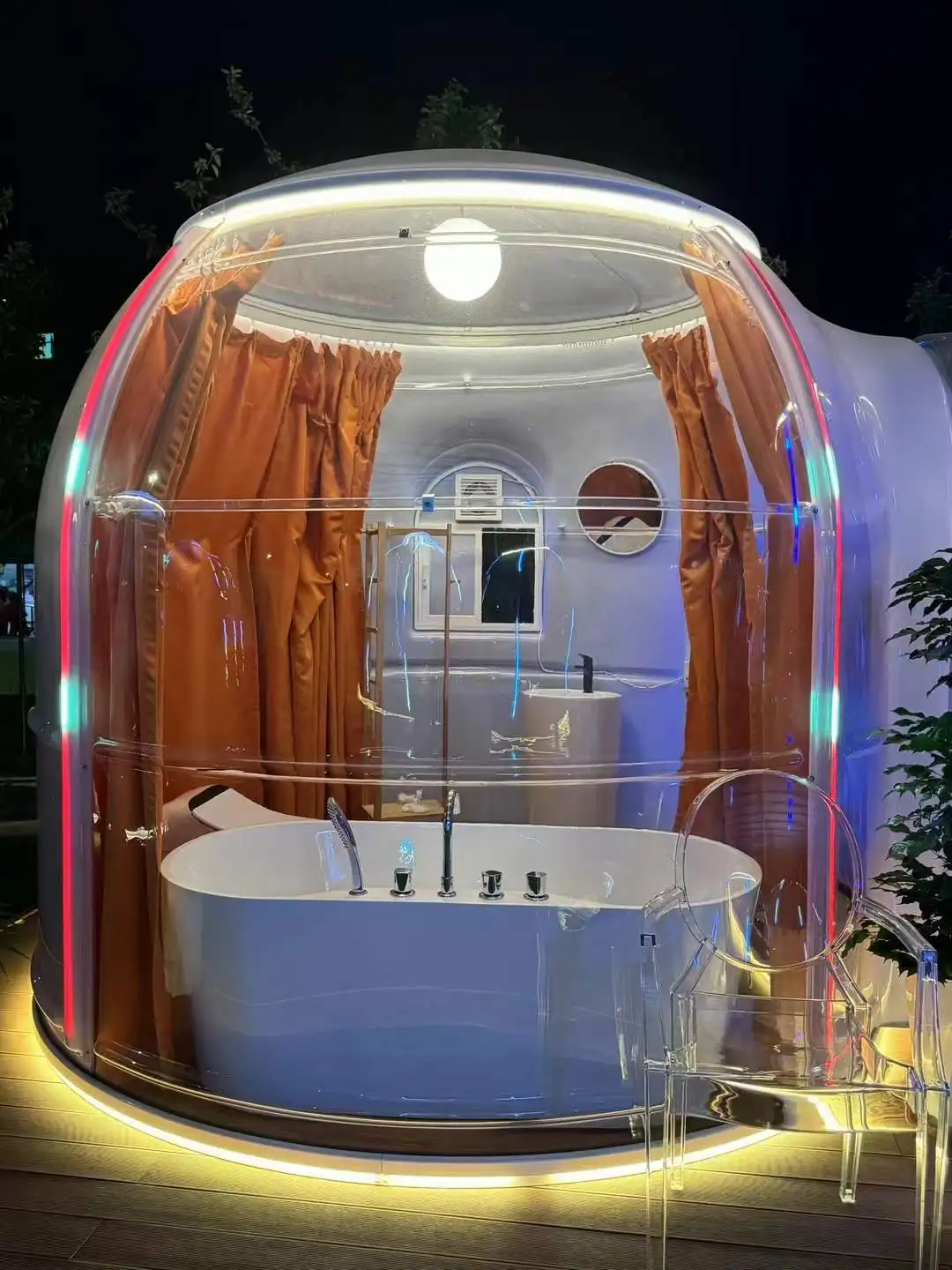 Detachable 3.5 diameter bubble room starry sky room dome tents Outdoor luxury hotel tents Capsule House mini greenhouse