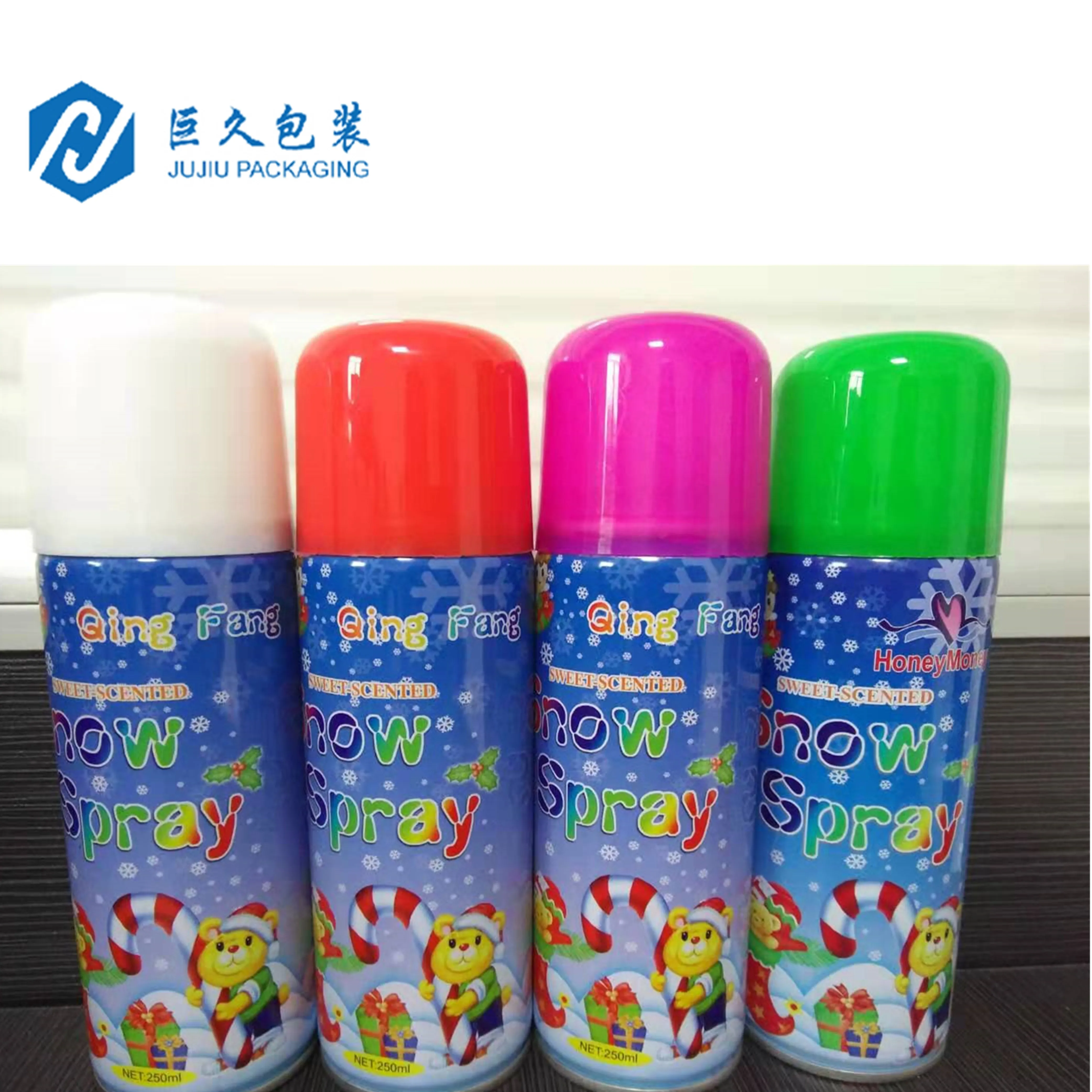 bear colored snow spray for wedding christmas decoration flying party  artificial snow foam spray