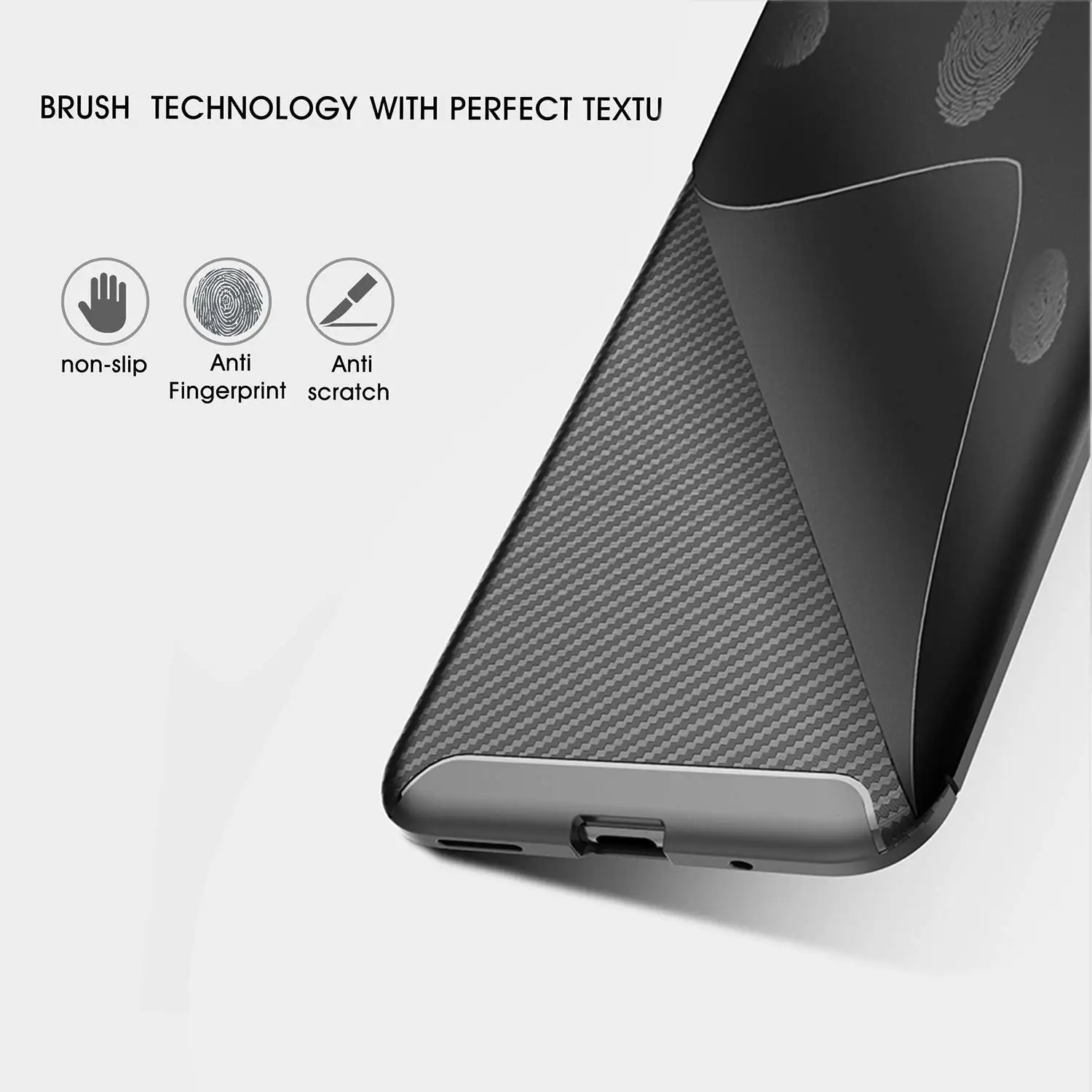 Laudetc Carbon Fiber Brushed TPU Silicone Soft Case for huawei p40 p40 lite p30 p30 pro mate 30 for huawei model