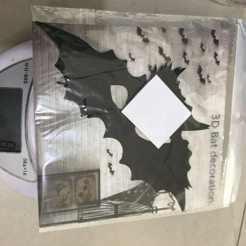 12 pcs PVC 3D Toy Decoration Party Supply Halloween Wall Sticker Bat