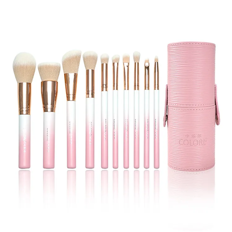 High quality private label 10 years experience cosmetic pink best makeup brushes