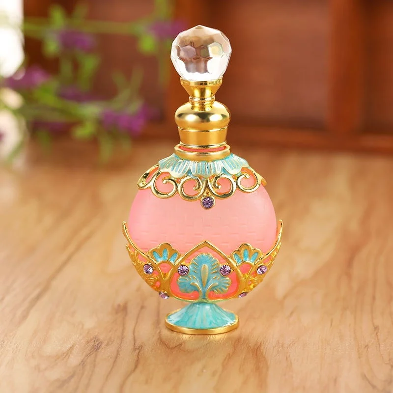 8-10ml Metal Perfume Bottle Empty Glass Essential 0il Attar Refillable Bottles#81170