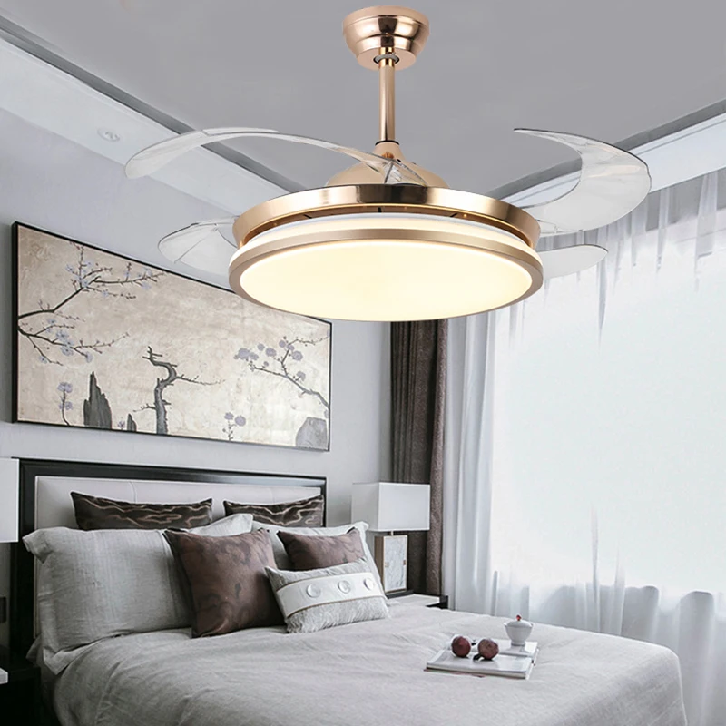 Indoor Lighting Modern Decorative Ceiling Fans Lights Pendant Lights With Led And Remote Chandelier Fan