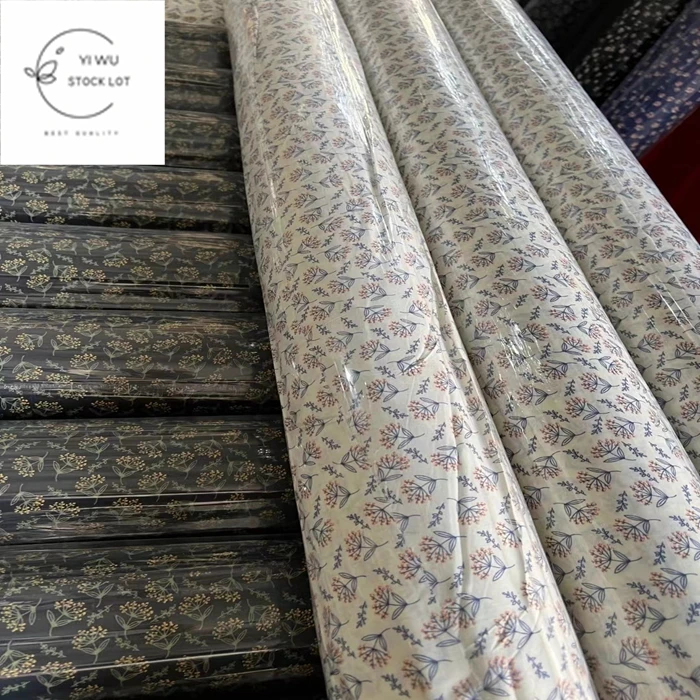 Good selling high quality 45S rayon & viscose & modal floral fabric for garment in stock lot.