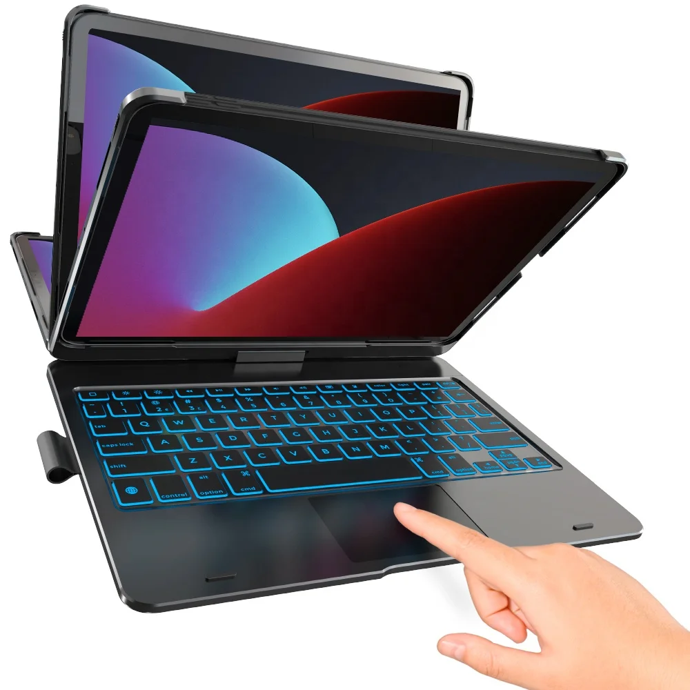 
2020 Newest Design for ipad pro 11keyboard with ultra-thin rotating cover Wireless bt keyboard case with touchpad 