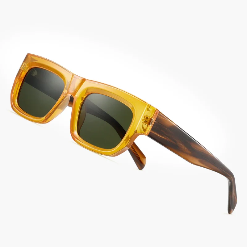 High Quality Avant-Garde TR & Acetate Square Sunglasses With Bold Color Design and Reinforced Hinges Sunglasses 2024