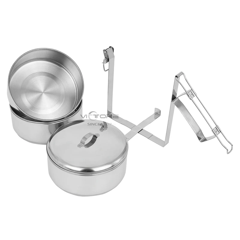 Large Capacity 3/4/5 Pcs Stainless Steel Durable Lunch Box Food Container Leakproof