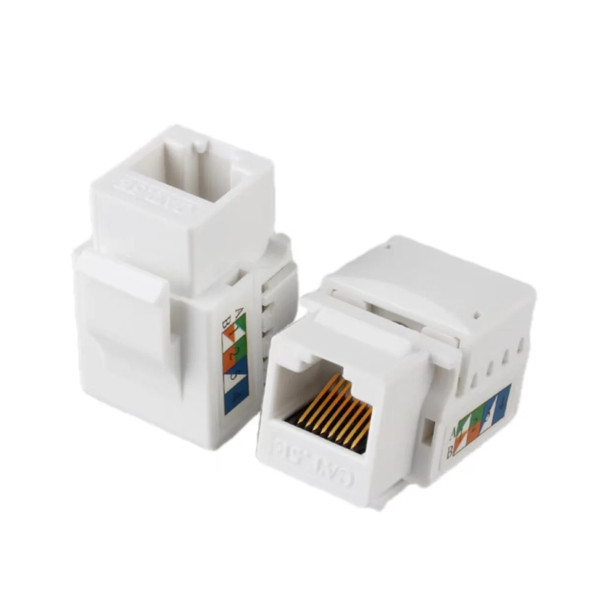 Wholesale RJ45 Cat5e Keystone Jack 90 Degree Gigabit Network cable wiring UTP CAT5E IEC keystone jack Connector
