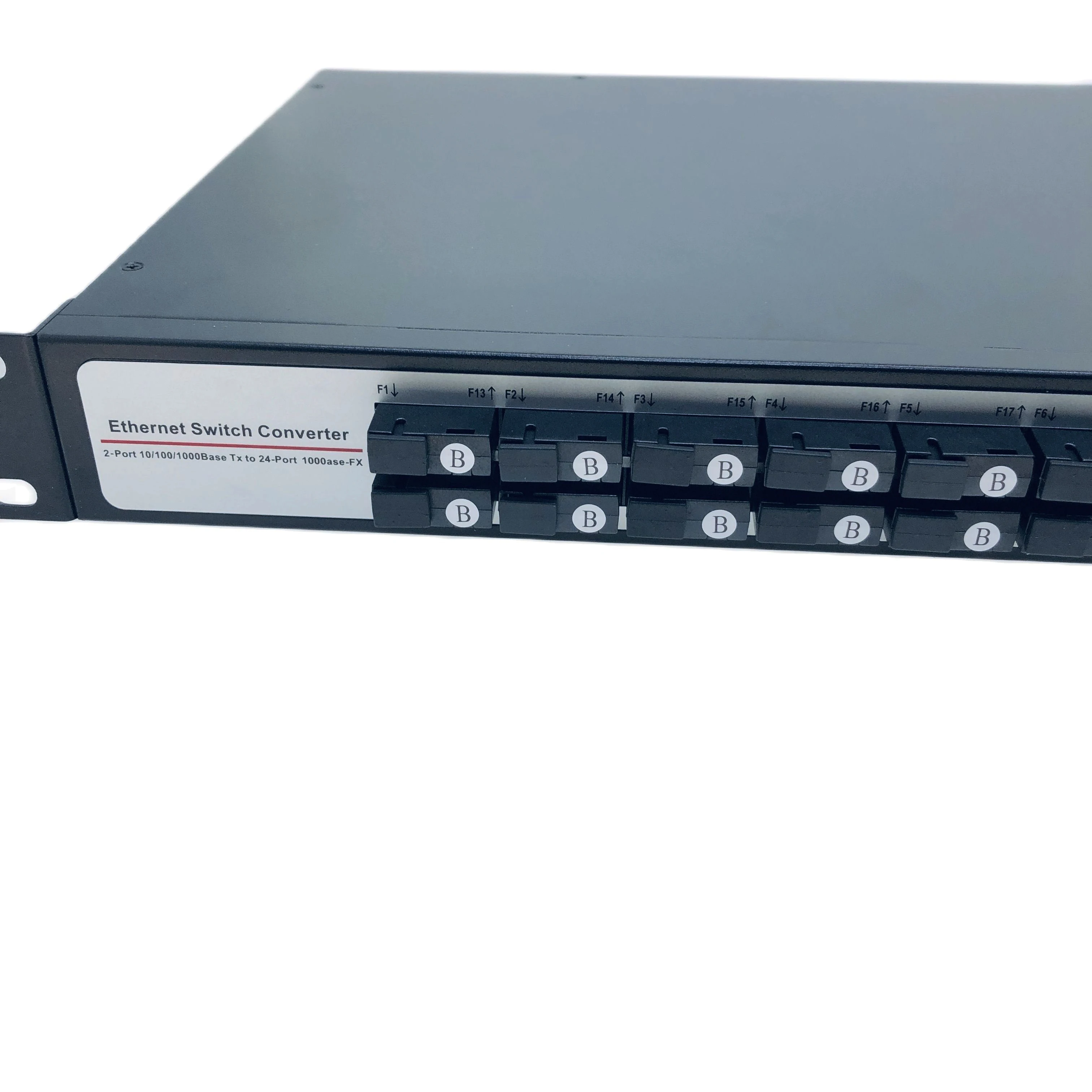 Industrial 1000M 24 Fiber Port SC Connector Ethernet Network Switch With 2 Utp RJ45 Port Switch Gigabit Fiber Media Converter